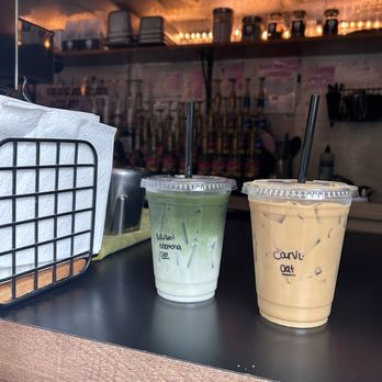 Sunrise Coffee - Lilikoi Matcha and Caramel Vanilla Latte - Coffee & Tea Near Me - Lihue, Hawaii