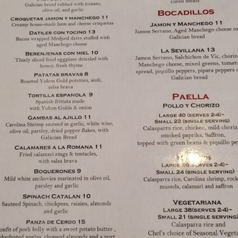 La Tienda Tapas Bar - Menu - Spanish Near Me - Williamsburg, Virginia