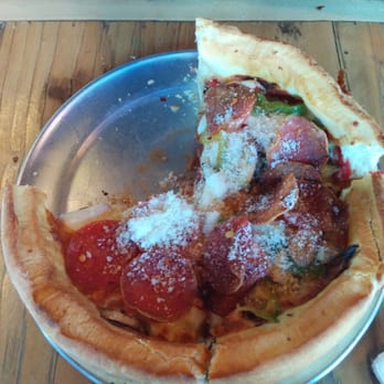 The Pan - The Pan Deluxe (pepperoni, sausage, mushrooms, onions, green pepper, and a touch of garlic) - Pizza Near Me - Gardena, California The Pan - The Pan Deluxe (pepperoni, sausage, mushrooms, onions, green pepper, and a touch of garlic) - Pizza Near Me - Gardena, California
