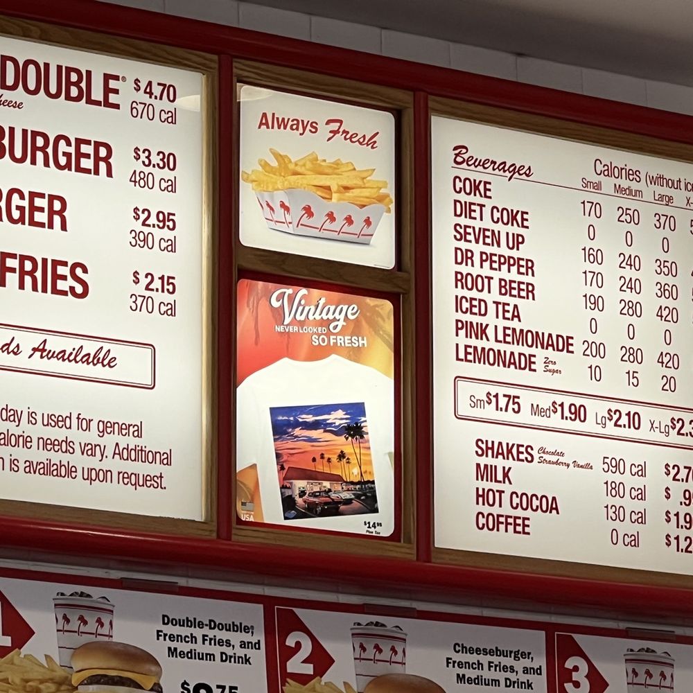In-N-Out Burger - Menú - Burgers Near Me - Avondale, Arizona