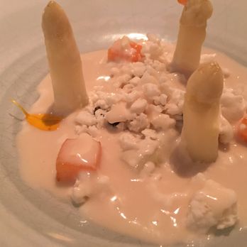 Enoteca Paco Pérez - Almond, garlic, caviar, asparagus, and melon - Signature Cuisine Near Me - Barcelona, B Enoteca Paco Pérez - Almond, garlic, caviar, asparagus, and melon - Signature Cuisine Near Me - Barcelona, B