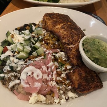 BJ's Restaurant & Brewhouse - Cauliflower & Quinoa Power Bowl With Salmon* - New American Near Me - Downey, California