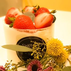Sweet Garden Japanese Cheesecake - Strawberries are sweeter when shared .