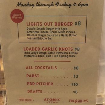 Atomic Cowboy - Overland Park - Happy Hour menu Monday thru Friday 4-6pm - Sports Bars Near Me - Overland Park, Kansas Atomic Cowboy - Overland Park - Happy Hour menu Monday thru Friday 4-6pm - Sports Bars Near Me - Overland Park, Kansas