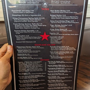 Lucha Tigre - Menu. Page 2 of 2. Food. - Asian Fusion Near Me - Chapel Hill, North Carolina