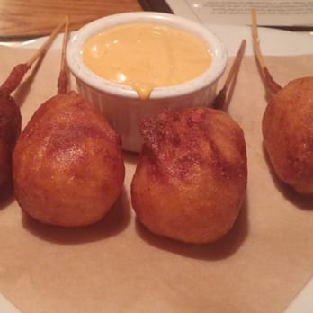 Ormsby's - Hand dipped corn dog with Sriracha mayo - Sandwiches Near Me - Atlanta, Georgia Ormsby's - Hand dipped corn dog with Sriracha mayo - Sandwiches Near Me - Atlanta, Georgia