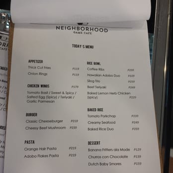 Neighborhood Game Cafe - Yummy foods and desserts - Cafes Near Me - Lungsod Quezon, NCR
