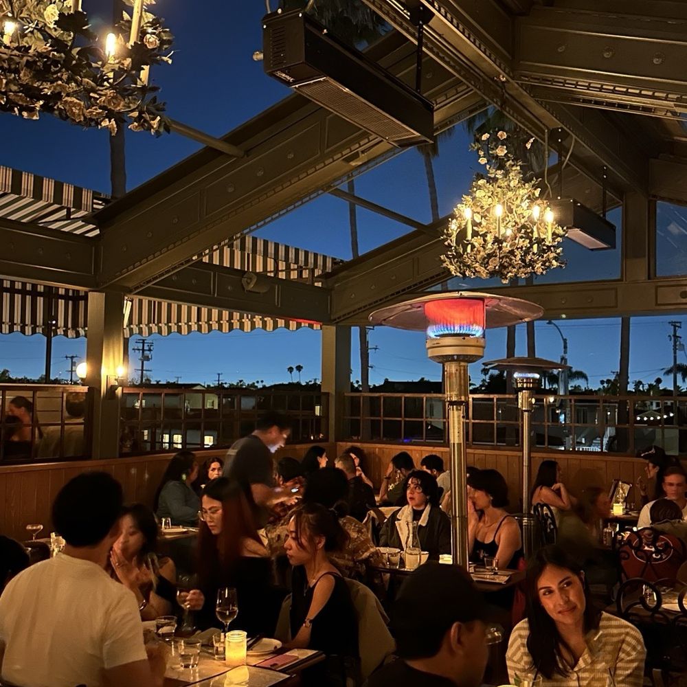 Bacari - upstairs outdoor seating rooftop - Mediterranean Near Me - Long Beach, California