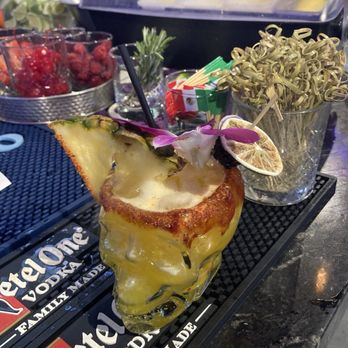 Culichis Urban Kitchen - Beautiful drink with dry ice so it bubbles and smokes! - Sushi Bars Near Me - Gilroy, California