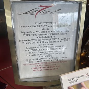 Level 7 Salon - Vision statement - Hair Salons Near Me - Tulsa, Oklahoma Level 7 Salon - Vision statement - Hair Salons Near Me - Tulsa, Oklahoma
