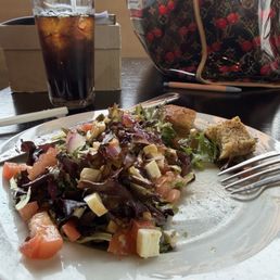 The small house salad which can be added to lunch meal for $2-3. Also great added to Pizza!! The small house salad which can be added to lunch meal for $2-3. Also great added to Pizza!!