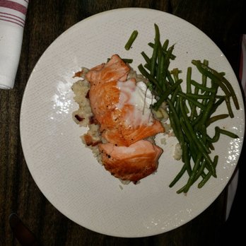 Joy's Table Pasta and Steak - Salmon with risotto bed with green beans - Steakhouses Near Me - Kearney, Nebraska