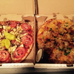 Emilio Finatti Pizzeria - Langley - Left-primo pepperoni (GF) Right-pierogi (GF)