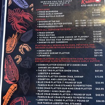 Krack'n Up Krabs - Menu - Seafood Near Me - Fayetteville, Georgia