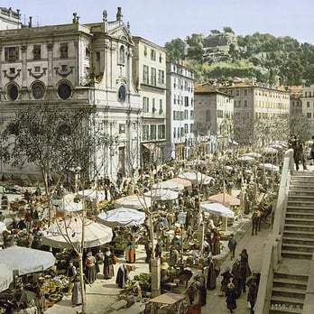 Chez Thérésa - Cours Saleya, Nice in the 1890s (webpic) market street - Pizza Near Me - Nice, 06