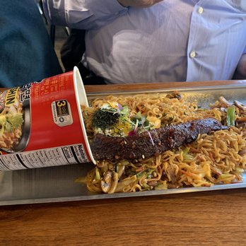 Berkeley Social Club - Pimped Up Ramyun noodles with millionaire bacon.  Love the plating here. - Breakfast & Brunch Near Me - Berkeley, California