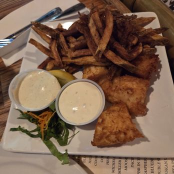 F Street Station - Alaskan halibut fish & chips, Texas size - American Near Me - Anchorage, Alaska F Street Station - Alaskan halibut fish & chips, Texas size - American Near Me - Anchorage, Alaska