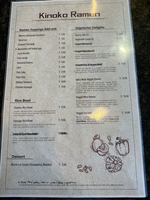 Menu photo 4 Kinoko Ramen Morrisville, NC Menu photo 4 Kinoko Ramen Morrisville, NC