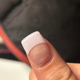 photo is featuring the old acrylic she never took off or took 5 seconds to file off.