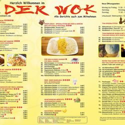 Der Wok - AKTUELLE SPEISEKARTE 2019 - nur die neuen Preise sind gültig