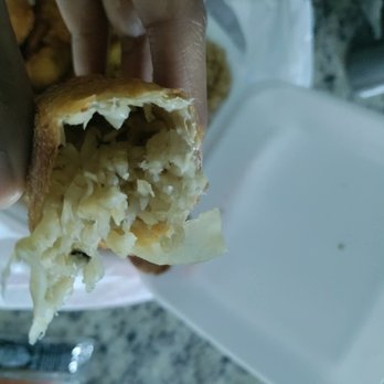 Golden Dragon - Inside of Shrimp Egg Roll (only 2 shrimp inside... for $3) - Chinese Near Me - Davenport, Florida Golden Dragon - Inside of Shrimp Egg Roll (only 2 shrimp inside... for $3) - Chinese Near Me - Davenport, Florida