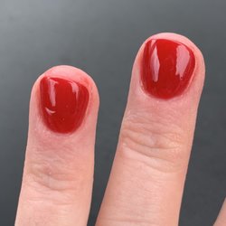 Ridges and bumps in my bad manicure