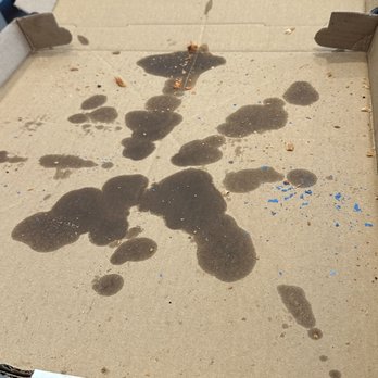 Jerlando's Pizza - a pizza box with a lot of stains on it - Pizza Near Me - Montour Falls, New York Jerlando's Pizza - a pizza box with a lot of stains on it - Pizza Near Me - Montour Falls, New York