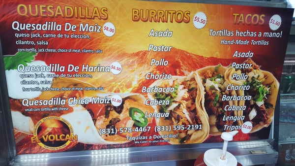 Menu photo 4 El Volcan Monterey, CA