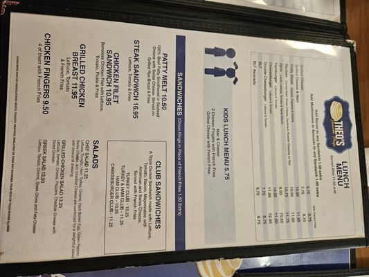 Menu photo 3 Theo's Pancake House Myrtle Beach, SC
