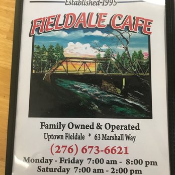 Fieldale Cafe - a sign for the fieldale cafe - Cafes Near Me - Fieldale, Virginia