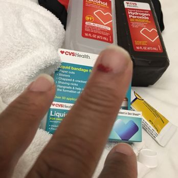 New Yorks Spa and Nail Salon - Just put alcohol and peroxide on it and it did this. Got some triple antibiotic ointment & liquid bandaid. May report to state licensing. - Nail Salons Near Me - Olean, New York