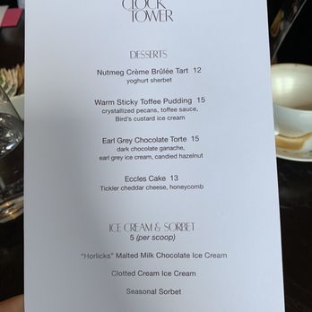 The Clocktower - Dessert menu at brunch - British Near Me - New York, New York The Clocktower - Dessert menu at brunch - British Near Me - New York, New York