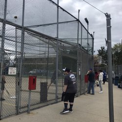 Batter Up Batting Range - Getting ready to hit in many cages at different speeds!