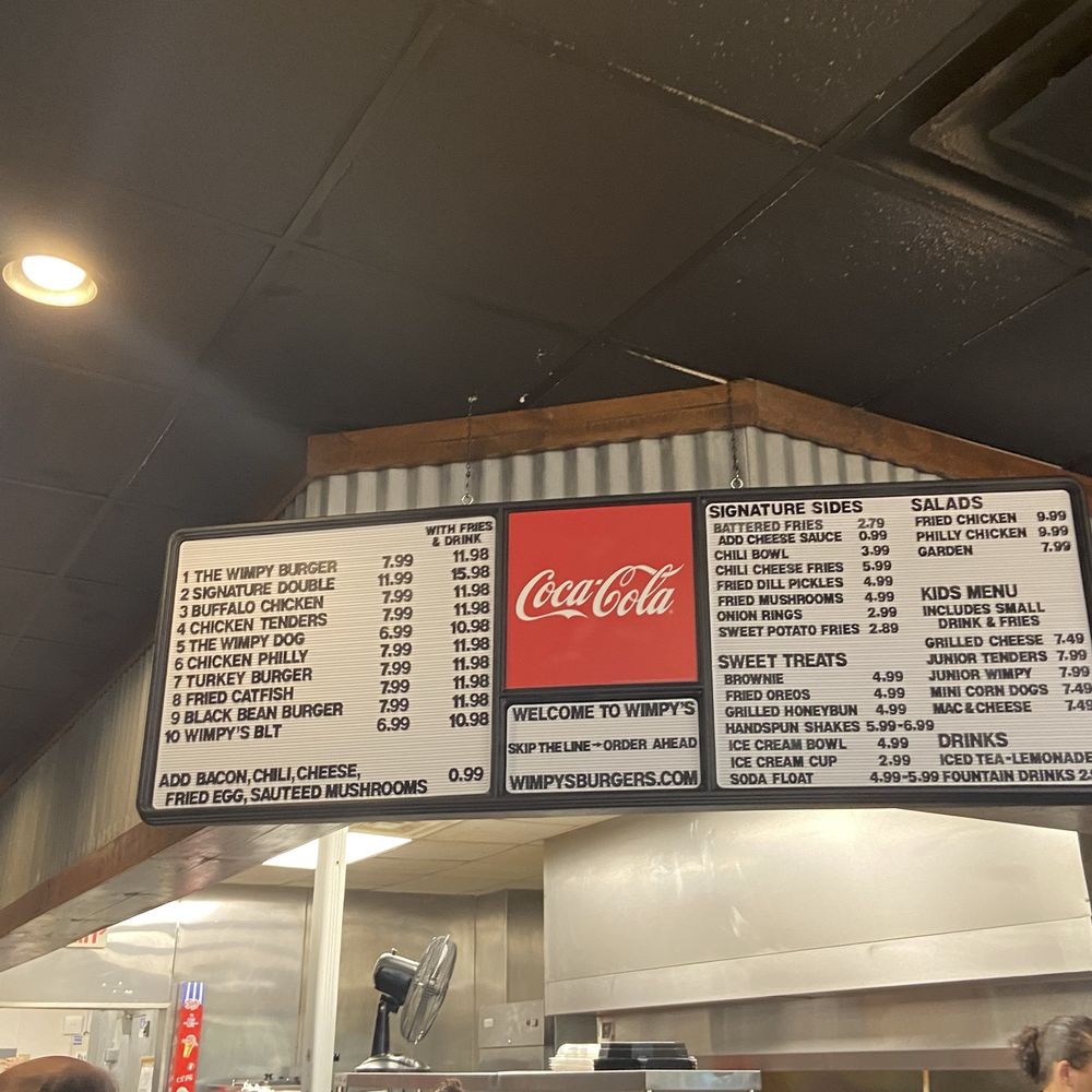 Wimpy's - Menu board - Burgers Near Me - Southaven, Mississippi Wimpy's - Menu board - Burgers Near Me - Southaven, Mississippi