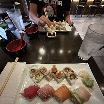 Sushi Koen - Shrimp Tempura Roll and their Rainbow roll - Japanese Near Me - Round Rock, Texas