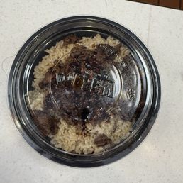 A steak bowl with not even enough meat