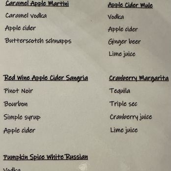 424 Walnut - Menu of cocktails - 10/23 - Italian Near Me - Sewickley, Pennsylvania