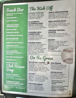 Menu photo 1 Bookies Modesto, CA
