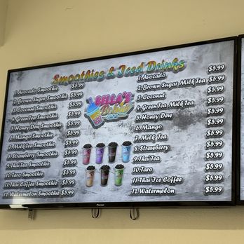 Bella's Boba Shop - Menu - Bubble Tea Near Me - Sacramento, California