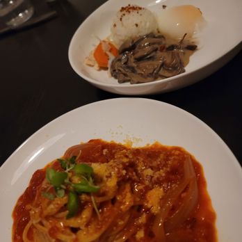 Tonari - Mushroom Adobo & Family Meal Spaghetti - Japanese Near Me - Washington, DC, District of Columbia Tonari - Mushroom Adobo & Family Meal Spaghetti - Japanese Near Me - Washington, DC, District of Columbia