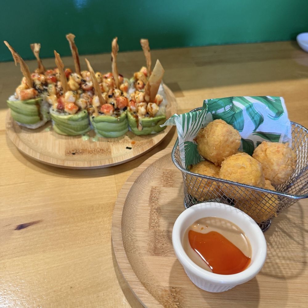 vegan balls and vegan lobster roll