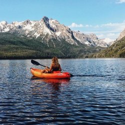 Redfish Lake Marina - Just a typical ride on one of the rental kayaks!