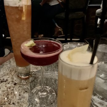 Atlas Bar - Singapore Sling, Rose Gold, Truth Serum (left to right) - Cocktail Bars Near Me - Dallas, Texas Atlas Bar - Singapore Sling, Rose Gold, Truth Serum (left to right) - Cocktail Bars Near Me - Dallas, Texas