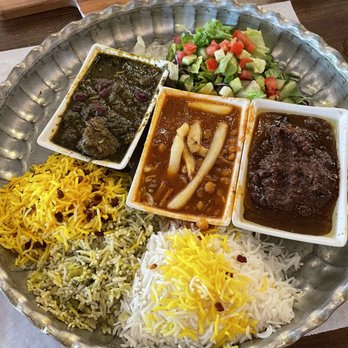 Caspian Restaurant - STEW AND RICE SAMPLER - Mediterranean Near Me - Mountain View, California Caspian Restaurant - STEW AND RICE SAMPLER - Mediterranean Near Me - Mountain View, California