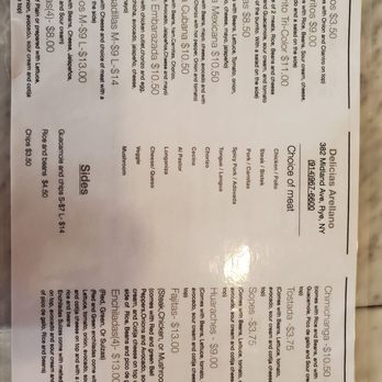 Delicia Arellano - Menu - April 8, 2020 - Mexican Near Me - Rye, New York Delicia Arellano - Menu - April 8, 2020 - Mexican Near Me - Rye, New York