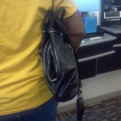 Clarks Outlet - This is my cool backpack bag yet, HE is always "holding" it for me. Hmmmmm?