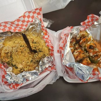 Bobobs - Hot topic with blackened tilapia over rice and shrimp kabobs - Southern Near Me - Houston, Texas Bobobs - Hot topic with blackened tilapia over rice and shrimp kabobs - Southern Near Me - Houston, Texas