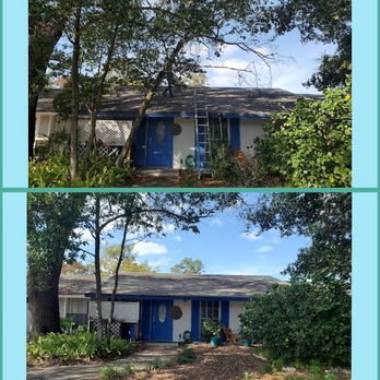MC Stumps - a before and after picture of a house - Landscaping Near Me MC Stumps - a before and after picture of a house - Landscaping Near Me