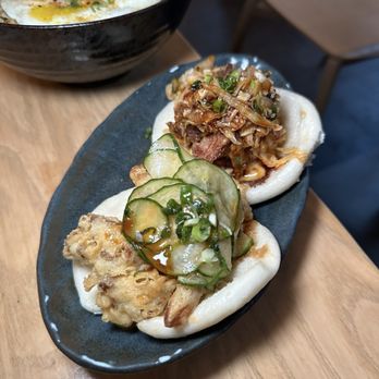 OKO Kitchen - Wild Mushroom Tempura Bao and Fried Chicken Bao Bun - Sushi Bars Near Me - Westport, Connecticut OKO Kitchen - Wild Mushroom Tempura Bao and Fried Chicken Bao Bun - Sushi Bars Near Me - Westport, Connecticut