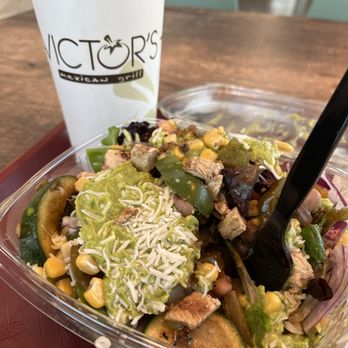 Victor's Mexican Grill - Jamaica Large Drink, Chicken Salad - Mexican Near Me - Bakersfield, California
